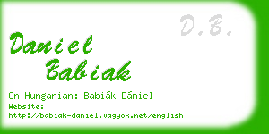 daniel babiak business card