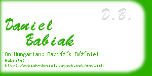 daniel babiak business card